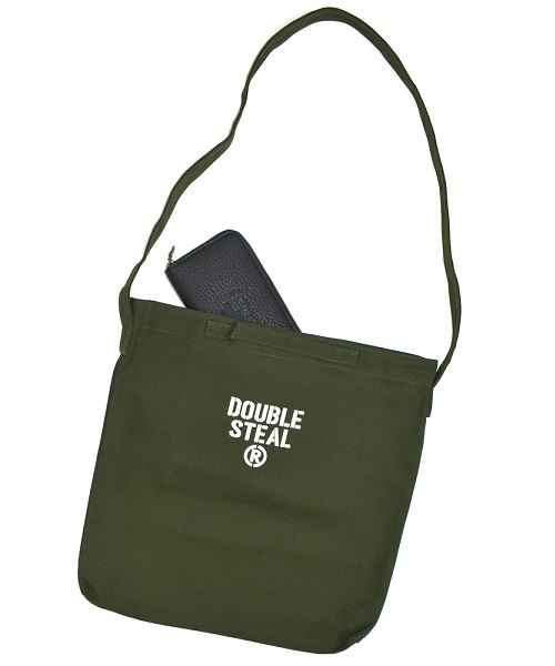 DOUBLE STEAL(ダブルスティール)の「SHOLDER TOTE バッグ(ショルダーバッグ・メンズ・ブラック/ナチュラル/ブルー/カーキ/イエロー・フリー)」の11枚目の写真