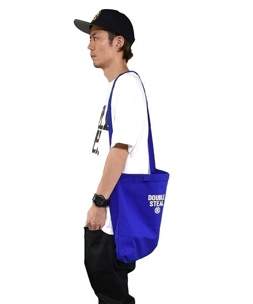 DOUBLE STEAL(ダブルスティール)の「SHOLDER TOTE バッグ(ショルダーバッグ・メンズ・ブラック/ナチュラル/ブルー/カーキ/イエロー・フリー)」の4枚目の写真