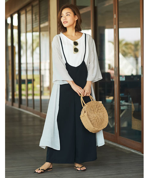 Re:EDIT（リエディ）の「サークルストローかごバッグ（かごバッグ・レディース・オフホワイト/ベージュ/ブラック・FREE）」の12枚目の写真