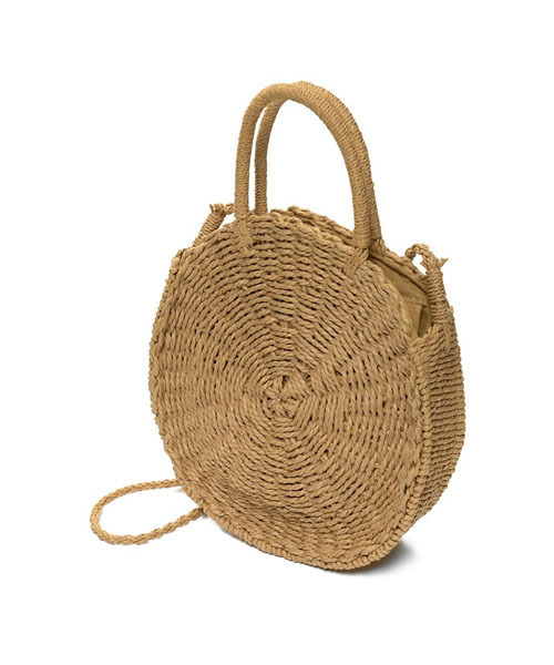 Re:EDIT（リエディ）の「サークルストローかごバッグ（かごバッグ・レディース・オフホワイト/ベージュ/ブラック・FREE）」の16枚目の写真