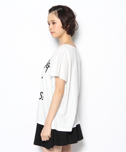 mystic（ミスティック）の「【mystic】 プリントT（Tシャツ/カットソー・レディース・オフホワイト/ベージュ/ベージュ系その他/ブルー・ﾌﾘ-）」の7枚目の写真