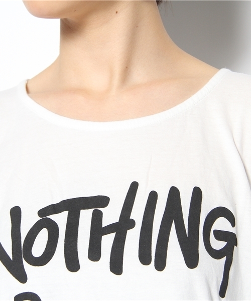 mystic（ミスティック）の「【mystic】 プリントT（Tシャツ/カットソー・レディース・オフホワイト/ベージュ/ベージュ系その他/ブルー・ﾌﾘ-）」の12枚目の写真