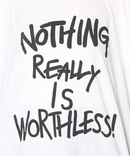 mystic（ミスティック）の「【mystic】 プリントT（Tシャツ/カットソー・レディース・オフホワイト/ベージュ/ベージュ系その他/ブルー・ﾌﾘ-）」の5枚目の写真