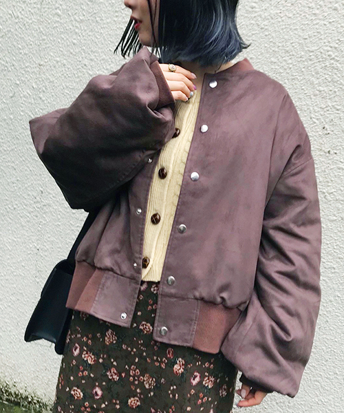 apres jour（アプレジュール）の「スウェード裏キルトブルゾン【ZOZOTOWN限定アイテム】（ブルゾン・レディース・ブラック/ベージュ/ブラウン・フリー）」の13枚目の写真