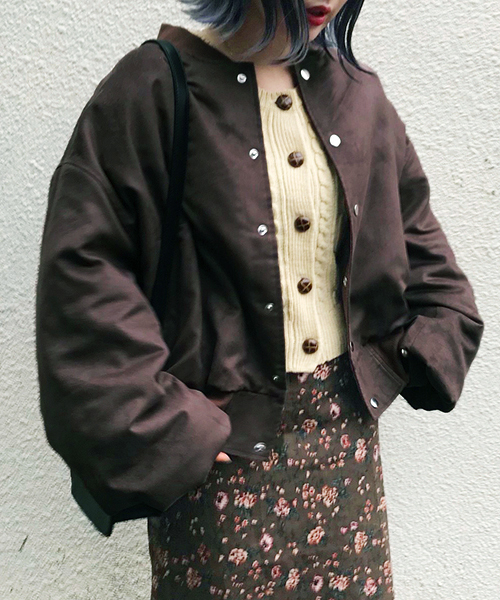 apres jour（アプレジュール）の「スウェード裏キルトブルゾン【ZOZOTOWN限定アイテム】（ブルゾン・レディース・ブラック/ベージュ/ブラウン・フリー）」の16枚目の写真
