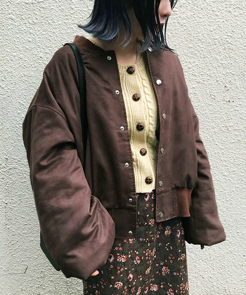 apres jour（アプレジュール）の「スウェード裏キルトブルゾン【ZOZOTOWN限定アイテム】（ブルゾン・レディース・ブラック/ベージュ/ブラウン・フリー）」の18枚目の写真