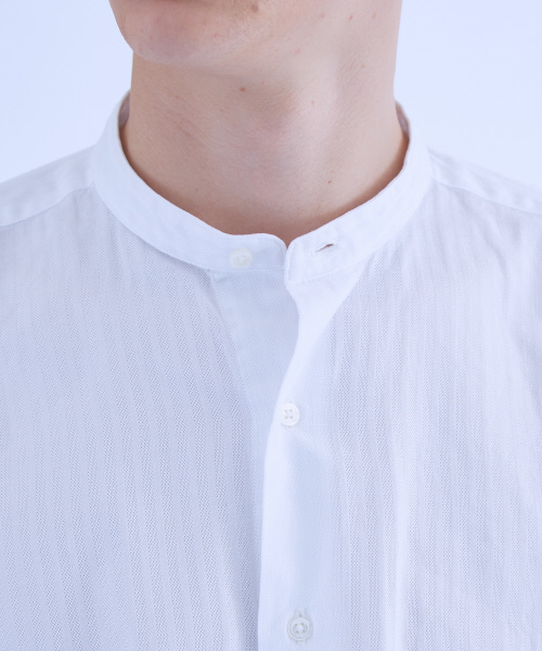 ABAHOUSE（アバハウス）の「【Recency of Mine】カラミストライプバンドカラーシャツ（シャツ/ブラウス・メンズ・ホワイト・44/46/48）」の12枚目の写真