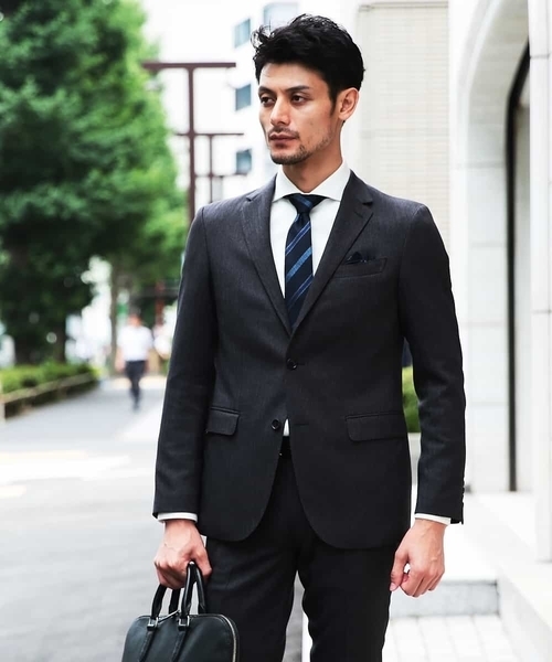 MICHEL KLEIN HOMME   （ミッシェルクランオム）の「ジャケット（FORMOZA へリンボン set-up）（テーラードジャケット・メンズ・グレー/ネイビー・SMALL/MEDIUM/LARGE/X-LARGE/XX-LARGE）」の6枚目の写真