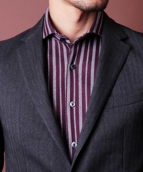 MICHEL KLEIN HOMME   （ミッシェルクランオム）の「ジャケット（FORMOZA へリンボン set-up）（テーラードジャケット・メンズ・グレー/ネイビー・SMALL/MEDIUM/LARGE/X-LARGE/XX-LARGE）」の15枚目の写真