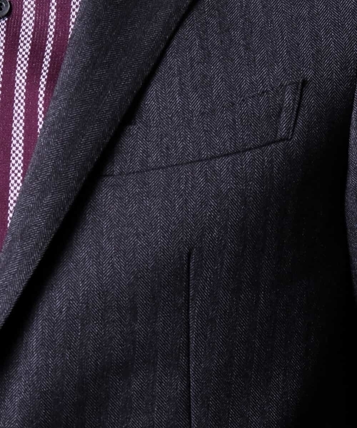MICHEL KLEIN HOMME   （ミッシェルクランオム）の「ジャケット（FORMOZA へリンボン set-up）（テーラードジャケット・メンズ・グレー/ネイビー・SMALL/MEDIUM/LARGE/X-LARGE/XX-LARGE）」の16枚目の写真