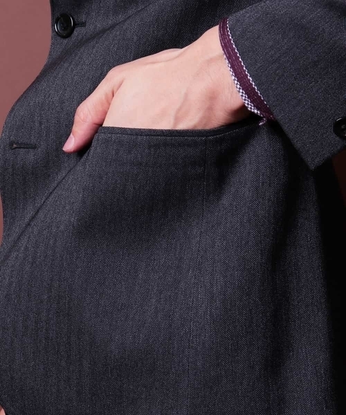 MICHEL KLEIN HOMME   （ミッシェルクランオム）の「ジャケット（FORMOZA へリンボン set-up）（テーラードジャケット・メンズ・グレー/ネイビー・SMALL/MEDIUM/LARGE/X-LARGE/XX-LARGE）」の18枚目の写真