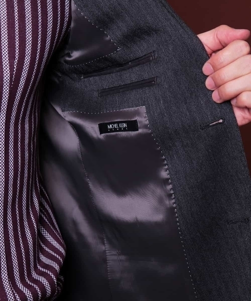 MICHEL KLEIN HOMME   （ミッシェルクランオム）の「ジャケット（FORMOZA へリンボン set-up）（テーラードジャケット・メンズ・グレー/ネイビー・SMALL/MEDIUM/LARGE/X-LARGE/XX-LARGE）」の20枚目の写真