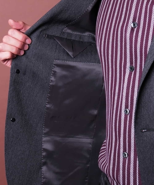 MICHEL KLEIN HOMME   （ミッシェルクランオム）の「ジャケット（FORMOZA へリンボン set-up）（テーラードジャケット・メンズ・グレー/ネイビー・SMALL/MEDIUM/LARGE/X-LARGE/XX-LARGE）」の9枚目の写真