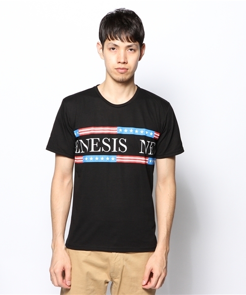 WEGO（ウィゴー）の「WEGO/星条旗ラインTシャツ（Tシャツ/カットソー・メンズ・ホワイト/ブラック/ブルー・MEDIUM/LARGE）」の8枚目の写真