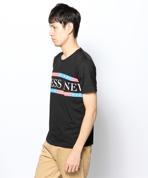 WEGO（ウィゴー）の「WEGO/星条旗ラインTシャツ（Tシャツ/カットソー・メンズ・ホワイト/ブラック/ブルー・MEDIUM/LARGE）」の9枚目の写真