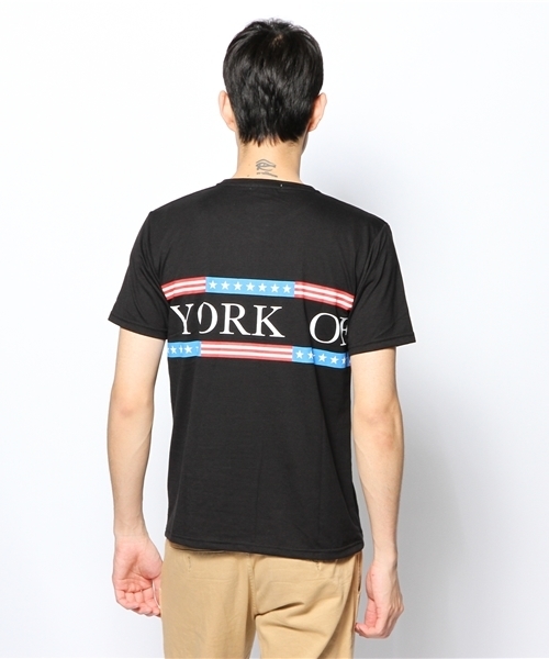 WEGO（ウィゴー）の「WEGO/星条旗ラインTシャツ（Tシャツ/カットソー・メンズ・ホワイト/ブラック/ブルー・MEDIUM/LARGE）」の10枚目の写真