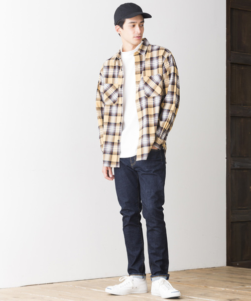 WEGO（ウィゴー）の「WEGO/タータンチェックネルシャツ（シャツ/ブラウス・メンズ・ブルー系その他2/ベージュ系その他2/レッド系その他2/ホワイト系その他・X-LARGE/XX-LARGE/MEDIUM/LARGE）」の21枚目の写真