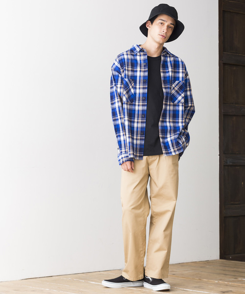 WEGO（ウィゴー）の「WEGO/タータンチェックネルシャツ（シャツ/ブラウス・メンズ・ブルー系その他2/ベージュ系その他2/レッド系その他2/ホワイト系その他・X-LARGE/XX-LARGE/MEDIUM/LARGE）」の15枚目の写真