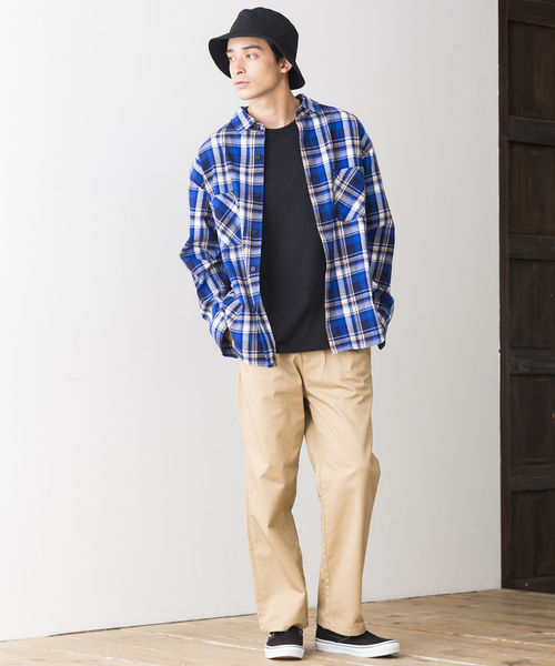 WEGO（ウィゴー）の「WEGO/タータンチェックネルシャツ（シャツ/ブラウス・メンズ・ブルー系その他2/ベージュ系その他2/レッド系その他2/ホワイト系その他・X-LARGE/XX-LARGE/MEDIUM/LARGE）」の17枚目の写真