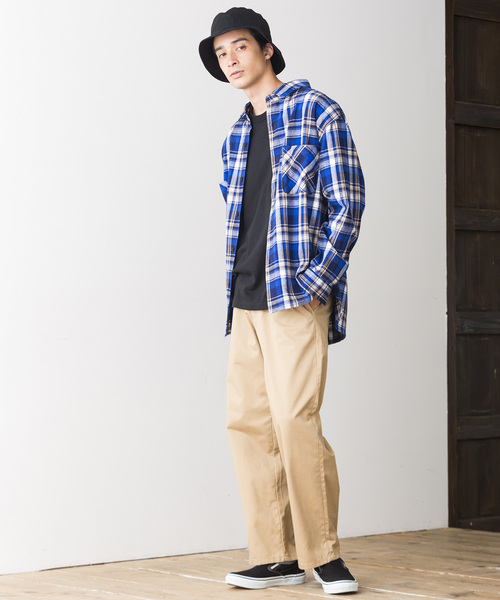 WEGO（ウィゴー）の「WEGO/タータンチェックネルシャツ（シャツ/ブラウス・メンズ・ブルー系その他2/ベージュ系その他2/レッド系その他2/ホワイト系その他・X-LARGE/XX-LARGE/MEDIUM/LARGE）」の18枚目の写真