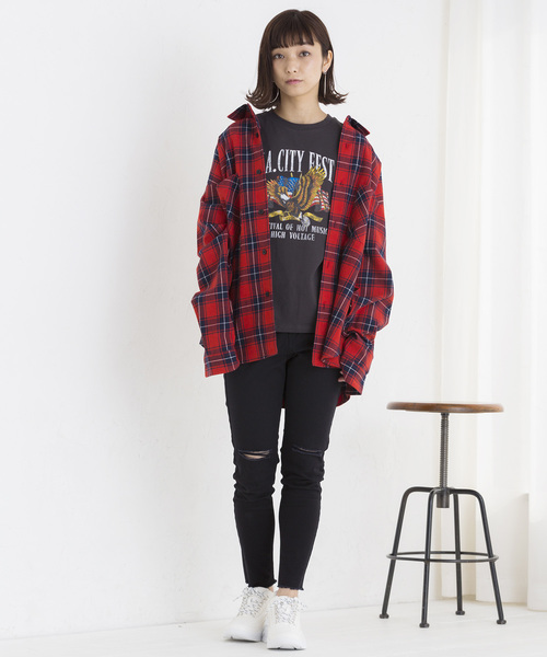 WEGO（ウィゴー）の「WEGO/タータンチェックネルシャツ（シャツ/ブラウス・メンズ・ブルー系その他2/ベージュ系その他2/レッド系その他2/ホワイト系その他・X-LARGE/XX-LARGE/MEDIUM/LARGE）」の11枚目の写真