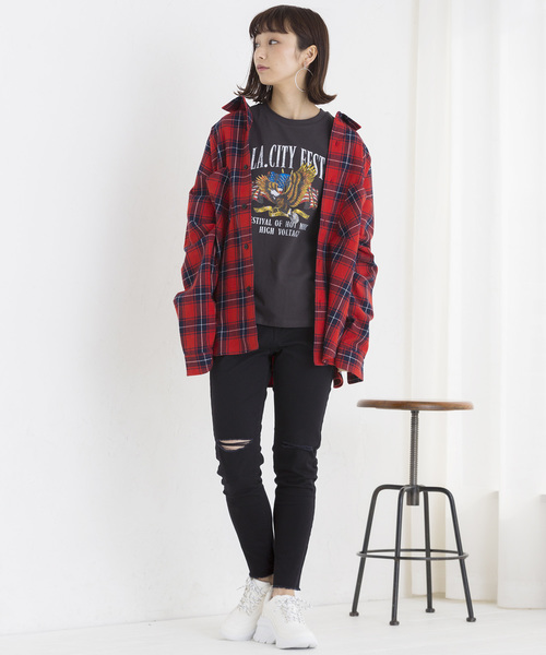 WEGO（ウィゴー）の「WEGO/タータンチェックネルシャツ（シャツ/ブラウス・メンズ・ブルー系その他2/ベージュ系その他2/レッド系その他2/ホワイト系その他・X-LARGE/XX-LARGE/MEDIUM/LARGE）」の13枚目の写真