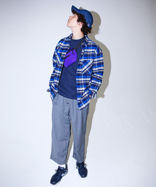 WEGO（ウィゴー）の「WEGO/タータンチェックネルシャツ（シャツ/ブラウス・メンズ・ブルー系その他2/ベージュ系その他2/レッド系その他2/ホワイト系その他・X-LARGE/XX-LARGE/MEDIUM/LARGE）」の5枚目の写真