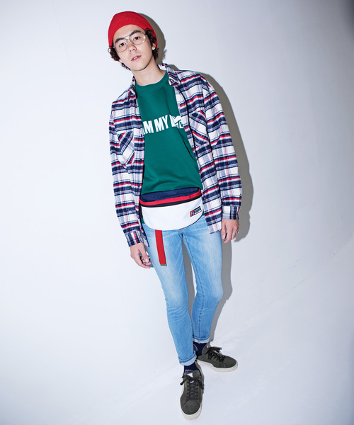 WEGO（ウィゴー）の「WEGO/タータンチェックネルシャツ（シャツ/ブラウス・メンズ・ブルー系その他2/ベージュ系その他2/レッド系その他2/ホワイト系その他・X-LARGE/XX-LARGE/MEDIUM/LARGE）」の6枚目の写真