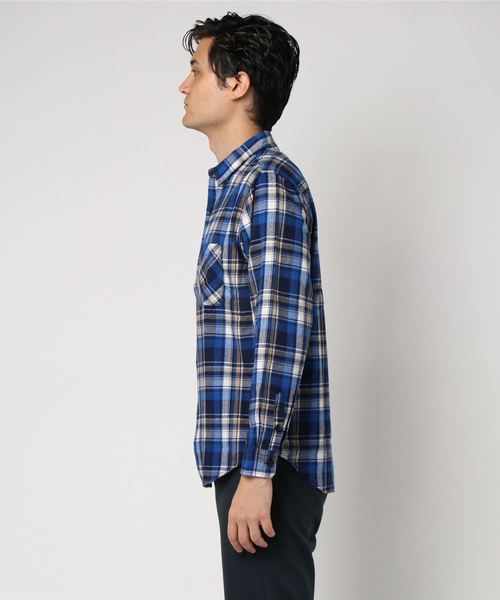 WEGO（ウィゴー）の「WEGO/タータンチェックネルシャツ（シャツ/ブラウス・メンズ・ブルー系その他2/ベージュ系その他2/レッド系その他2/ホワイト系その他・X-LARGE/XX-LARGE/MEDIUM/LARGE）」の9枚目の写真