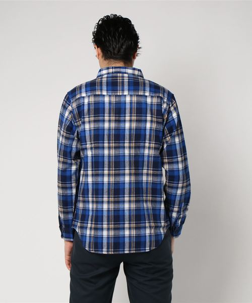 WEGO（ウィゴー）の「WEGO/タータンチェックネルシャツ（シャツ/ブラウス・メンズ・ブルー系その他2/ベージュ系その他2/レッド系その他2/ホワイト系その他・X-LARGE/XX-LARGE/MEDIUM/LARGE）」の10枚目の写真