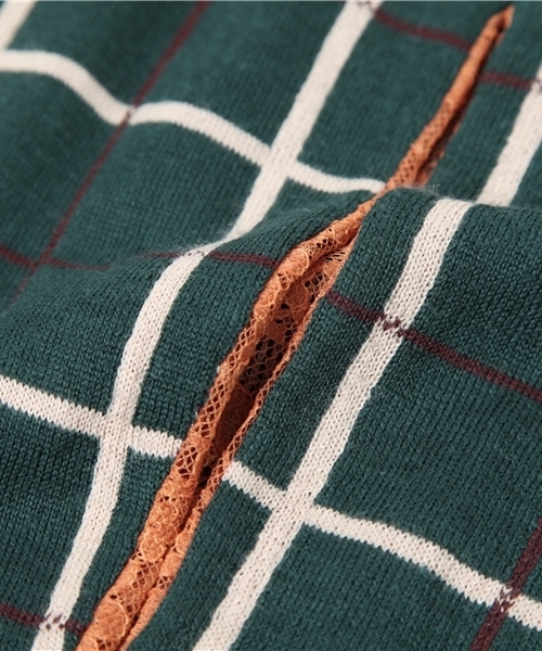 Another Edition(アナザーエディション)の「AE CHK KNIT PO(ニット/セーター・レディース・オフホワイト/ケリー/ネイビー・フリー)」の8枚目の写真