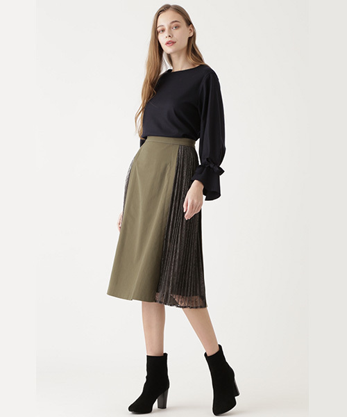 JILL STUART（ジルスチュアート）の「◇ユリアレース×プリーツスカート  