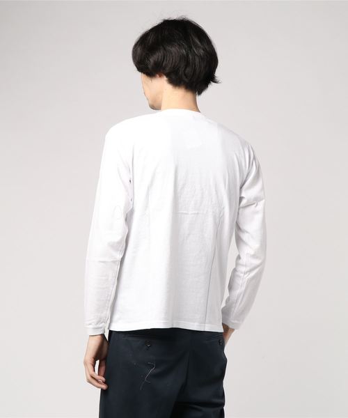 Good On（グッドオン）の「グッドオン LONGSLEEVE POCKET TEE GOLT1306（Tシャツ/カットソー・メンズ・ホワイト/ブラック/ネイビー/グレー/イエロー・S/M/L/LL）」の7枚目の写真