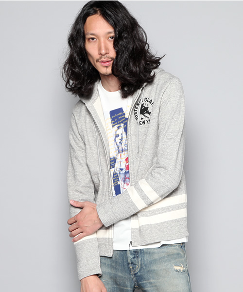 HYSTERIC GLAMOUR（ヒステリックグラマー）の「WORKSHOP pt PK（パーカー・メンズ・ネイビー/グレー系その他・SMALL/MEDIUM/LARGE）」の2枚目の写真