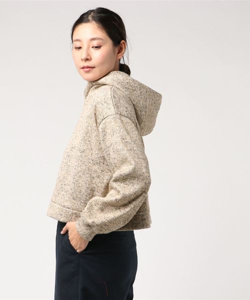 STYLEBLOCK（スタイルブロック）の「北極ボアスウェットパーカー（パーカー・レディース・ベージュ/グレー・M）」の3枚目の写真