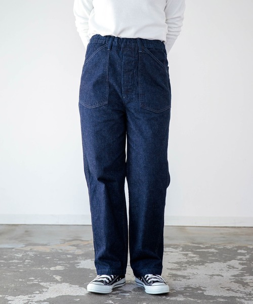 なみん OMNIGOD womens / オムニゴッド] 10ozデニム PWイージーパンツ