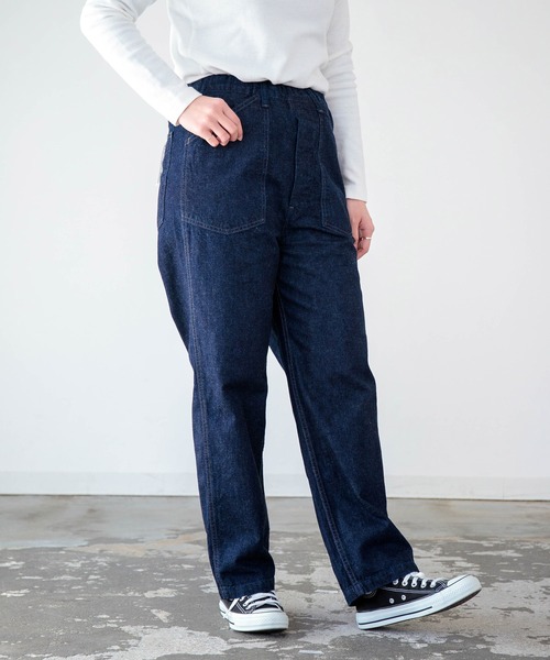 OMNIGOD womens / オムニゴッド] 10ozデニム PWイージーパンツ