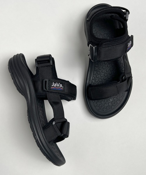 Java(ジャバ)の「《JaVaジャバコラボ》 フラットベルクロスポーツサンダル ストラップあり(サンダル・レディース・ブラック/ブラック×ホワイト/アイボリー・23.0cm/24.0cm/25.0cm/26.0cm/27.0cm/28.0cm/22.0cm/19.0cm/21.0cm/20.0cm)」の22枚目の写真