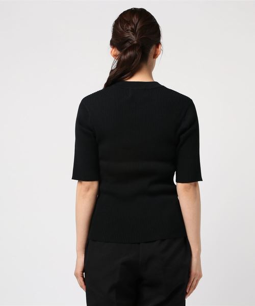 CLANE（クラネ）の「H/N RIB KNIT TOPS（ニット/セーター・レディース・ホワイト/ブラック/ベージュ/グリーン・2/1）」の9枚目の写真