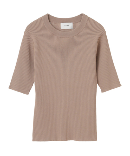 CLANE（クラネ）の「H/N RIB KNIT TOPS（ニット/セーター・レディース・ホワイト/ブラック/ベージュ/グリーン・2/1）」の3枚目の写真