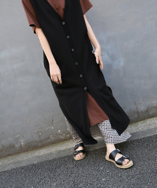 LOWRYS FARM（ローリーズファーム）の「ロングノースリーブカーディガン　831974（カーディガン/ボレロ・レディース・ブラック/ライトグレー・FREE）」の4枚目の写真