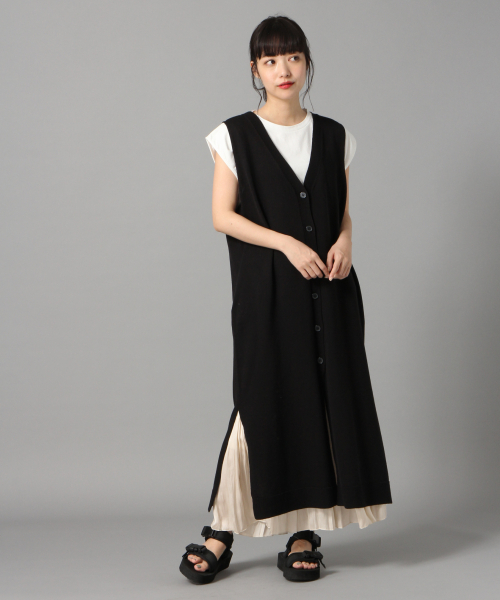 LOWRYS FARM（ローリーズファーム）の「ロングノースリーブカーディガン　831974（カーディガン/ボレロ・レディース・ブラック/ライトグレー・FREE）」の7枚目の写真