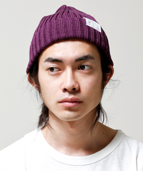 NANO universe(ナノユニバース)の「RACAL(ラカル)/ 2×2 リブニットCAP(ニットキャップ/ビーニー・メンズ・ネイビー/ブルー/グリーン/レッド/パープル/ブラック/グレー/チャコール・FREE)」の7枚目の写真