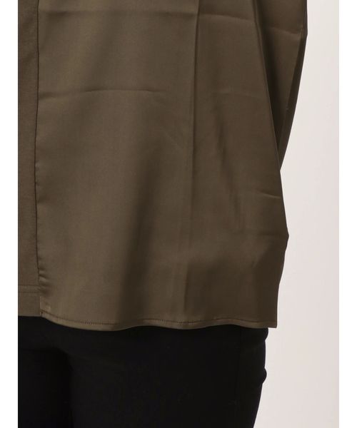 EMODA（エモダ）の「ドッキングエンブロイダリーTシャツ（Tシャツ/カットソー・レディース・カーキ/ブラック/ホワイト・FREE）」の8枚目の写真