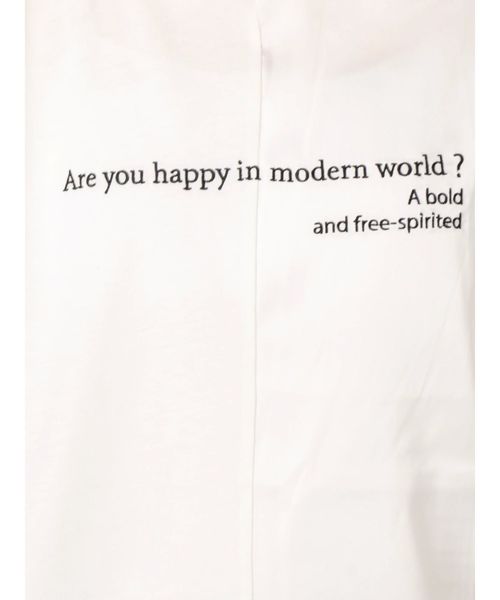 EMODA（エモダ）の「ドッキングエンブロイダリーTシャツ（Tシャツ/カットソー・レディース・カーキ/ブラック/ホワイト・FREE）」の10枚目の写真