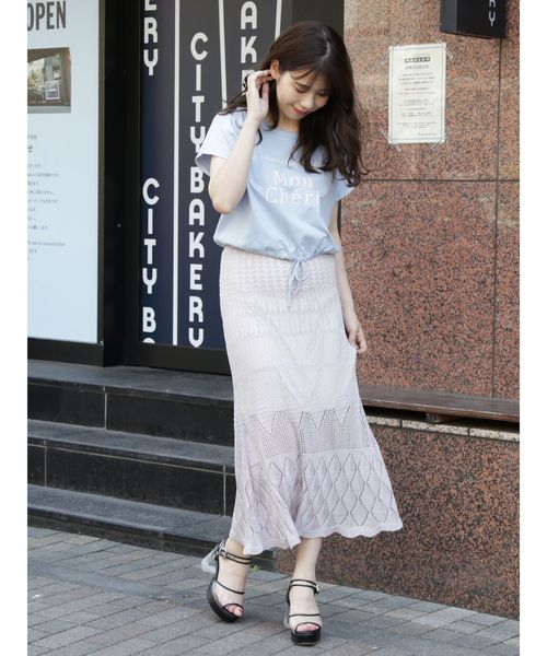 dazzlin（ダズリン）の「カギバリクロシェレースマキシスカートⅡ