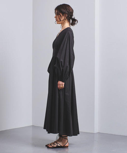 【美品】Mariha インド綿ギャザーワンピース　ボリュームスリーブ黒 UNITED ARROWS（ユナイテッドアローズ）の「＜MARIHA（マリハ