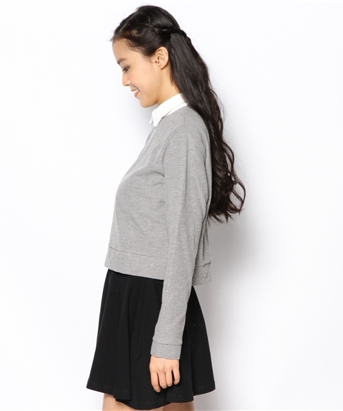 Chico（チコ）の「襟付きワッフルPO（Tシャツ/カットソー・レディース・グレー/ネイビー・FREE）」の3枚目の写真