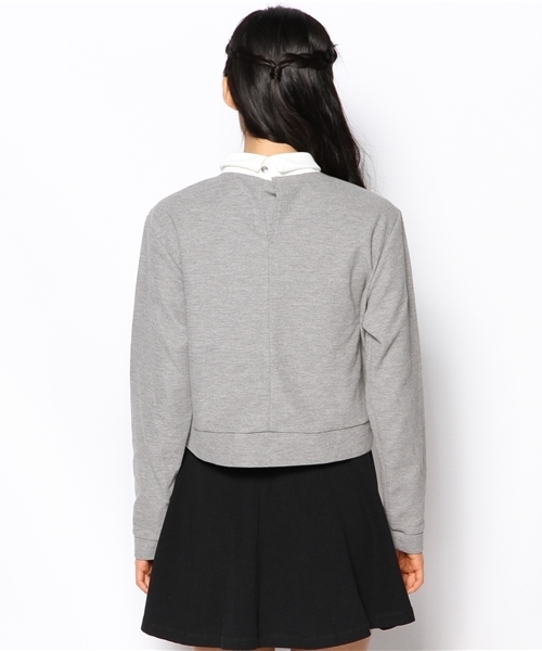 Chico（チコ）の「襟付きワッフルPO（Tシャツ/カットソー・レディース・グレー/ネイビー・FREE）」の9枚目の写真