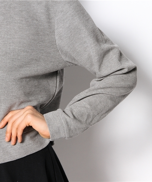 Chico（チコ）の「襟付きワッフルPO（Tシャツ/カットソー・レディース・グレー/ネイビー・FREE）」の4枚目の写真